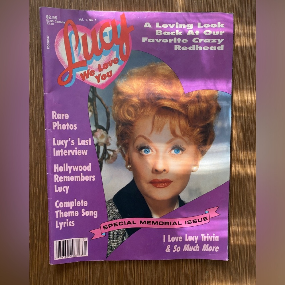 Lucy We Love You 1989 Memorial Magazine Issue Vol 1 No 1 Lucille Ball